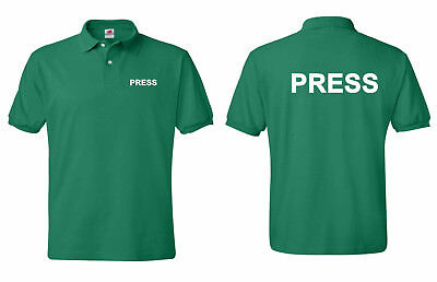 Press Media News Entertainments Journalist Polo T-shirts S-5XL | eBay