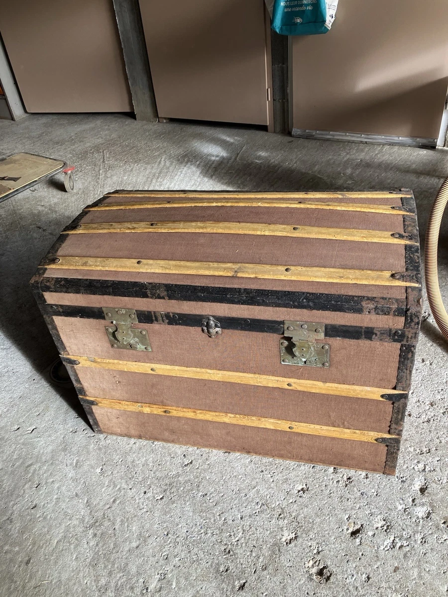 Ancienne malle de voyage en bois vintage | Selency