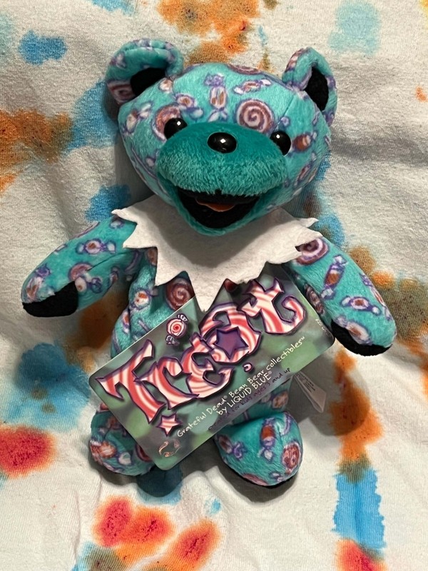 Grateful Dead "Treat Beanie Bear" by Liquid Blue Collectable 2001 7" Plush 