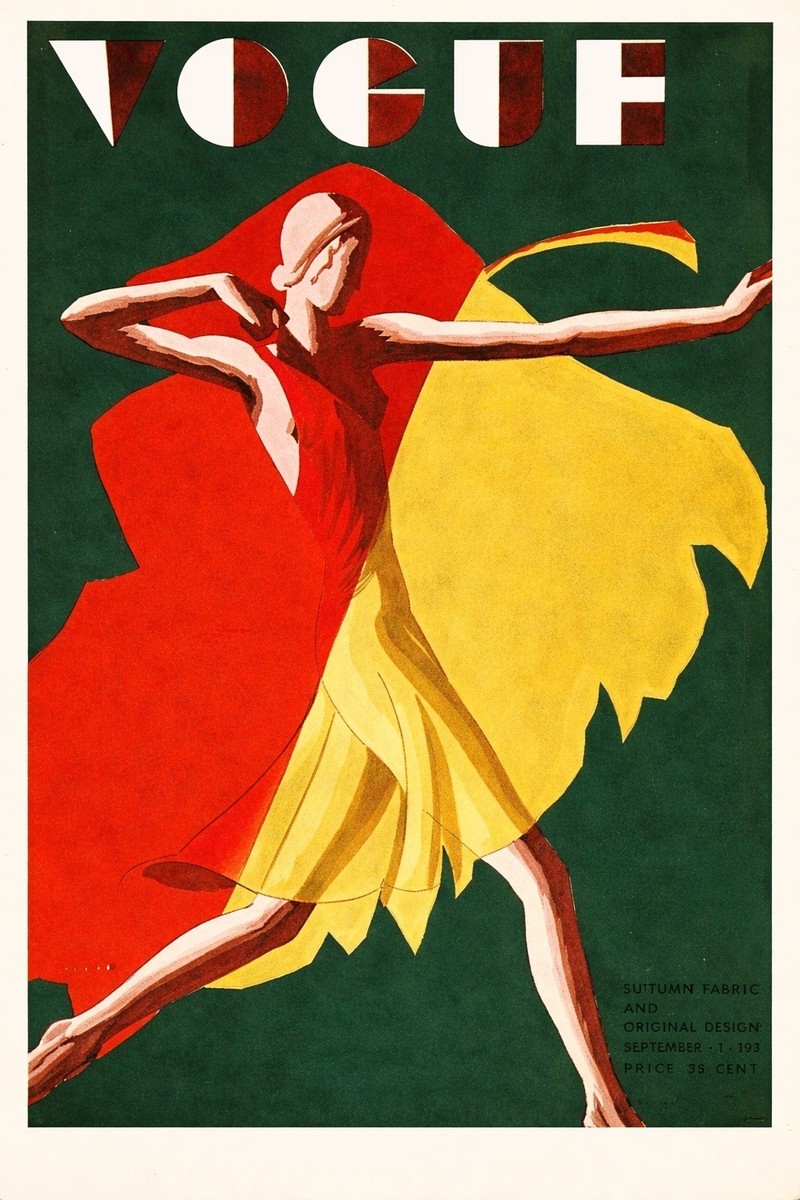 Vogue Magazine Cover (1931) Art Deco Poster 24x36” - Premium Matte