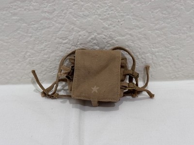 Vintage 1960s GI Joe Hasbro Field Pack M-1945 Backpack Khaki Canvas White Star
