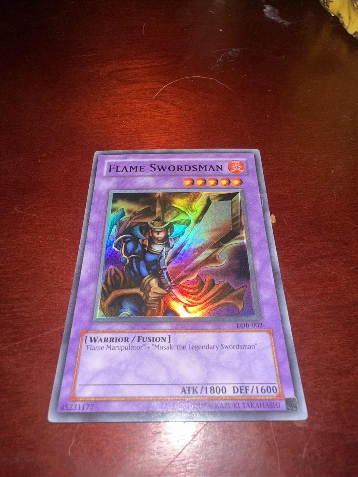 Yu-Gi-Oh TCG Flame Swordsman LOB-EN003 Legend of Blue Eyes White Dragon