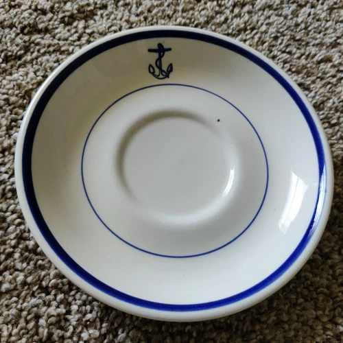 One Homer Laughlin Fouled Anchor Saucer USN
