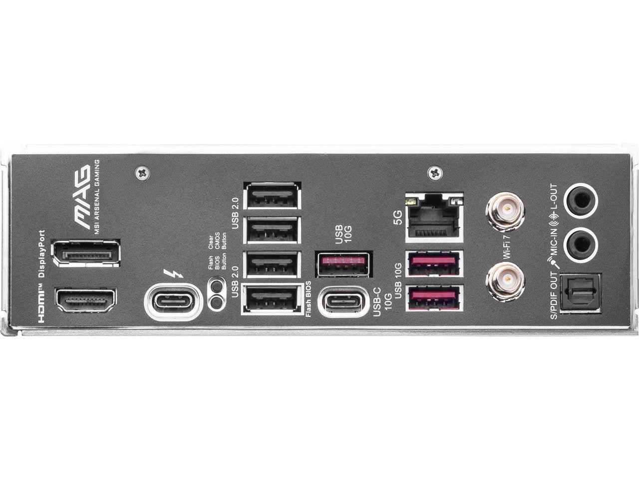 MSI MAG B860M MORTAR WIFI LGA 1851 Intel B860 SATA 6Gb/s DDR5 CI-E x16 slot  M.2