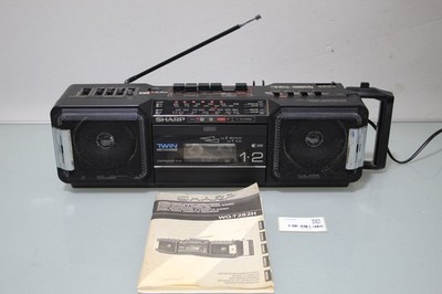 Radio Vintage Boombox Ghettobluster Sharp WQ-T282H Twin Mechanism - Vintage 80'