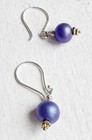Artisan Lampwork Glass Beaded Earrings With Sterling Silver Ear Wires — photo 2