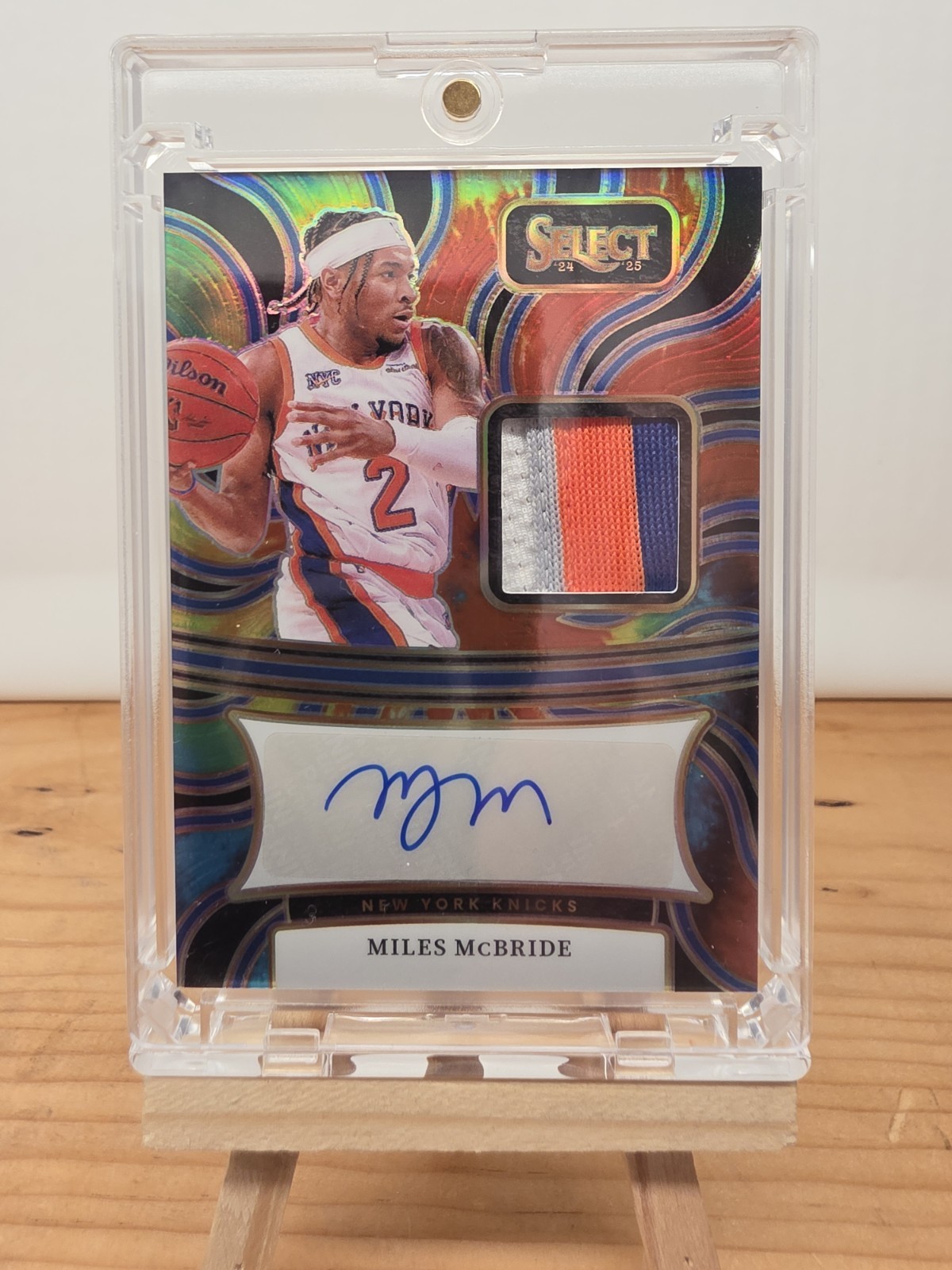 2024-25 Panini Select Tye Dye MILES McBRIDE Multi Color Patch Auto 15/25