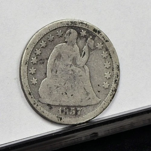 1857 Liberty Seated Dime - Good Details, Cleaned (#60547-L)