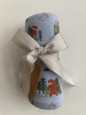 Angel Dear Bigfoot Blue Bamboo Swaddle Blanket 45  x45  