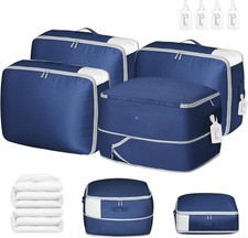 Comforter Storage Bag 66 L - 4 Pack Blanket Storage Organizer Compression Bag...