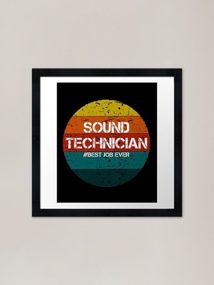 Gerahmtes Wandbild Tontechniker lustiges Audio Engine Poster Leinwanddruck Bild