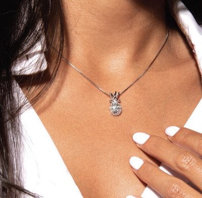 Nogu THE PINA COLADA 0,925 STERLING SILBER | KRISTALL ANANAS Halskette AUSVERKAUFT