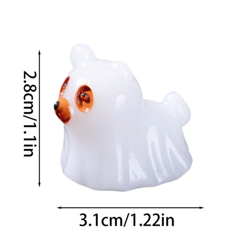 Halloween Decorations Dog Desktop Ornament Glow In The Dark Resin Figurine Pet - Picture 16 of 36