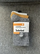 New Timberland Socks Women’s 3 Pairs Cushioned Shortie Boot Socks Casual Active