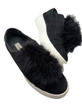 Steve Madden Bryanne Black Sneakers Size 8 Pom Pom Platform Shoes