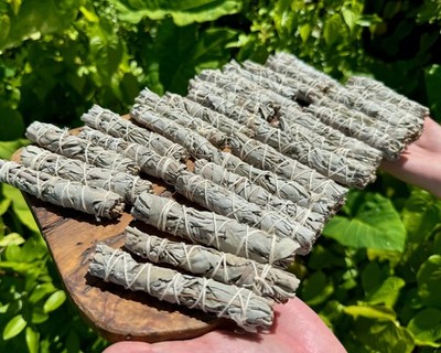 Thin White Sage Smudge Sticks: 1, 3, 5, 10, 20 or 50 (Handy Travel Size Stick)