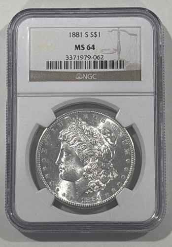 1881-S $1 Morgan Silver Dollar NGC MS64
