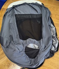 Skip Hop Black/Gray Carseat Cover Canopy w/ Mesh Window Zipper