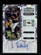 2022 Panini Contenders Isaiah Likely Rookie Ticket Auto Cracked Ice /22 #216 RC
