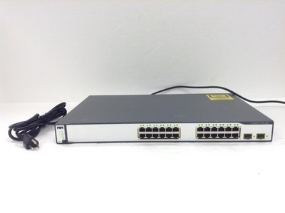 Cisco Catalyst 3750 WS-C3750G-24TS-S 24 Ports Ethernet Network Switch WORKING