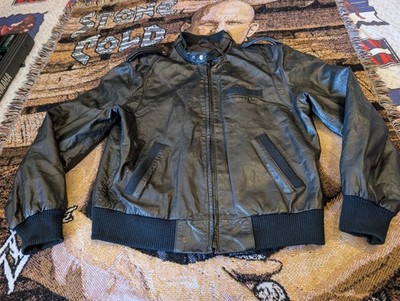 Vintage Brown Leather Bomber Jacket/Andhurst Sportswear/Size 44/Large