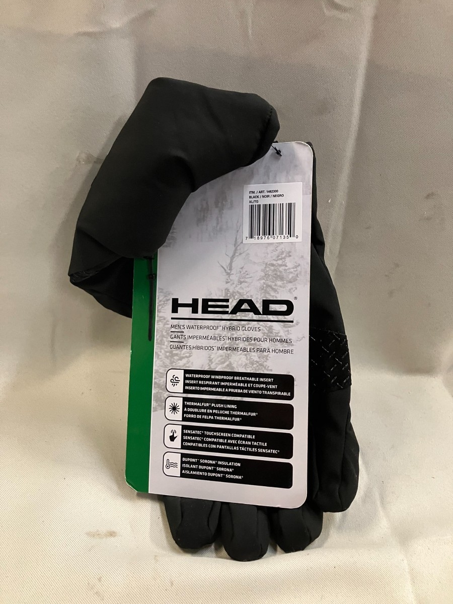 HEAD Men's Hybrid Winter Glove Black XL | eBay