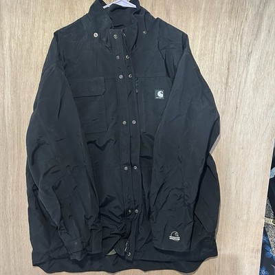 Carhartt 黒 ジャケット XL Carhartt Jacket Mens Shoreline XL Jacket Black Waterproof