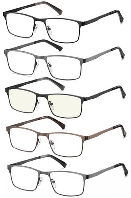 EYECEDAR 5-Pack Reading Glasses for Men 5 Count (Pack of 1), 5 Pairs Mix