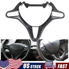 Carbon Fiber Steering Wheel Cover Panel Trim For 2006 2007 2008-2011 Honda Civic Carbon Fiber Steering Wheel Cover Panel Trim For 2006 2007 2008-2011 Honda Civic