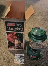 Vintage 05 1979 Green Coleman Double Mantle Gas Lantern In Original Box 220J195