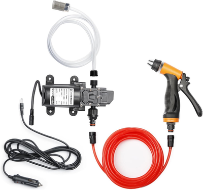 #ad #ad 12V Portable Electric Pressure Washer Pump 160 PSI 100W w Hose Kit $65.99