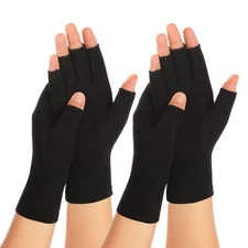 2 Pairs Arthritis Compression Gloves for Women Men, Carpal Tunnel Pain Relief, F