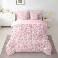 Leopard Comforter Set with Sheets 7 Piece Size Cheetah Bedding King Pale Pink