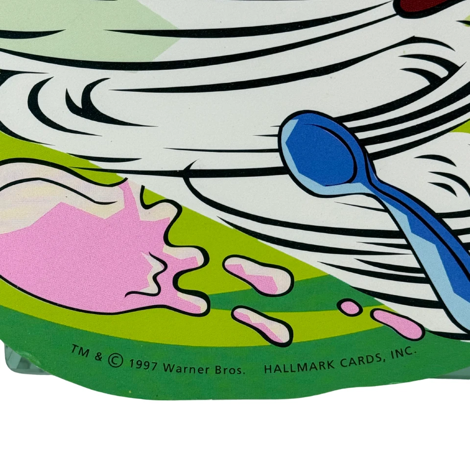 Banner decoraciones de cumpleaños vintage 1997 Looney Tunes Taz 3 diseños sello Foto 4 de 4