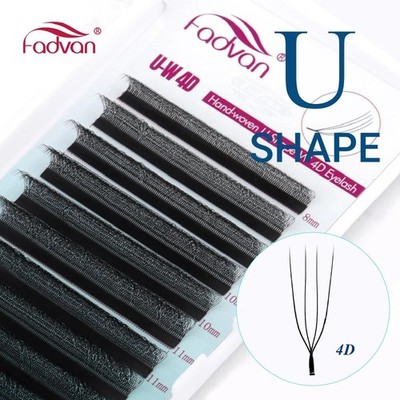 FADVAN U-Shaped 4D Eyelashes Extensions New Style Premade Fan Narrow 4DW Lashes
