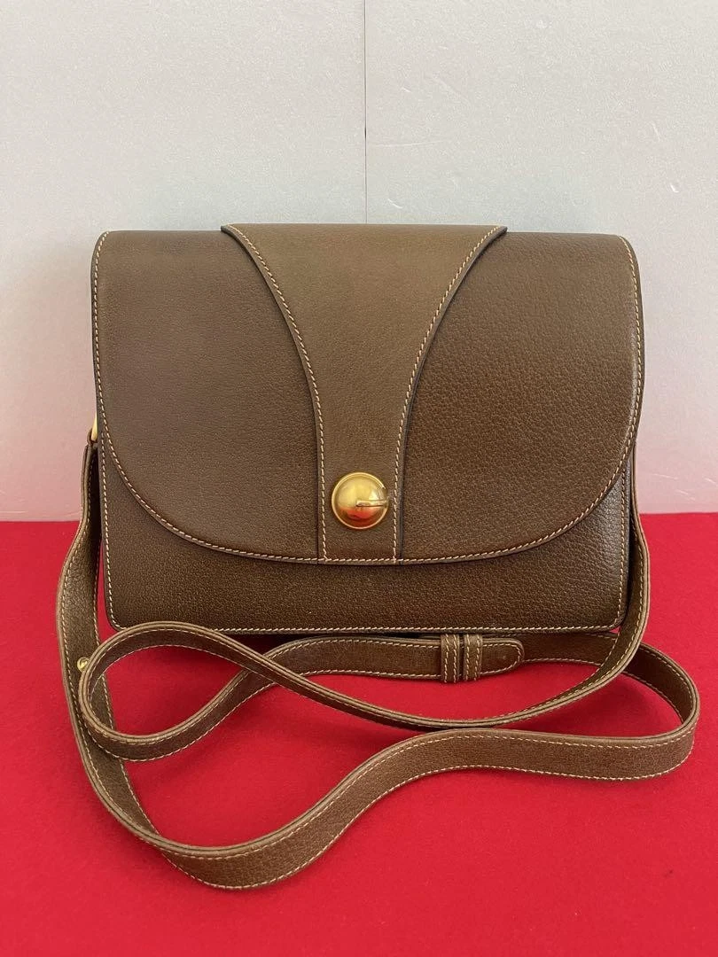 GUCCI ancien sac à bandoulière Gucci vintage cuir marron #PG2DU3