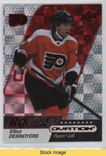 2023-24 Upper Deck Ovation Rookies Red Shimmer Elliot Desnoyers #128 READ 1kx2