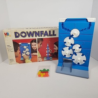 (Incomplete) Vintage Downfall Face To Face Competition Game 1979 Milton Bradley