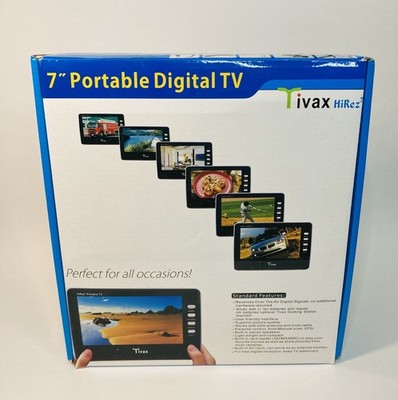 TIVAX HIREZ7 - 7  PORTABLE Digital TV New Docking Station Complete NEW Open Box