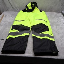 GloWear Thermal Bib Pants Men XL Yellow Overalls Reflective Hi-Vis Waterproof