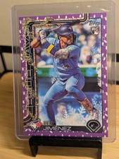 2025 Topps Holiday Leo Jimenez H57 Purple Lights Parallel 49/99 Blue Jays