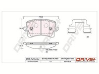 Dr!ve+ Bremsbelagsatz, Scheibenbremse Hinterachse U.A. FüR Audi, Seat, VW