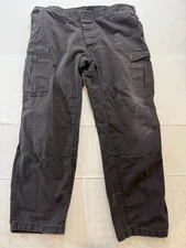 Vintage Black Cargo Pants Mens Size X-Large Regular Combat Military USA