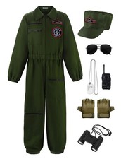 Reliparty Fighter Pilot Costume For Kids Air Force Flight Suit Dress Up
