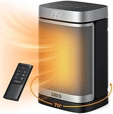 Portable Electric Space Heater with Thermostat and Remote