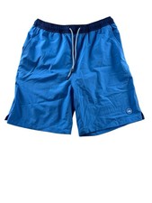 Peter Millar Seaside Collection Mens M Blue Swim Trunks Mesh Lined Quick Dry 8"