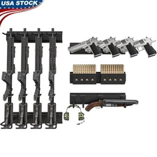 Heavy Duty Wall Mount Gun Rack Rifles Handguns Ammunition & Tactical Gear