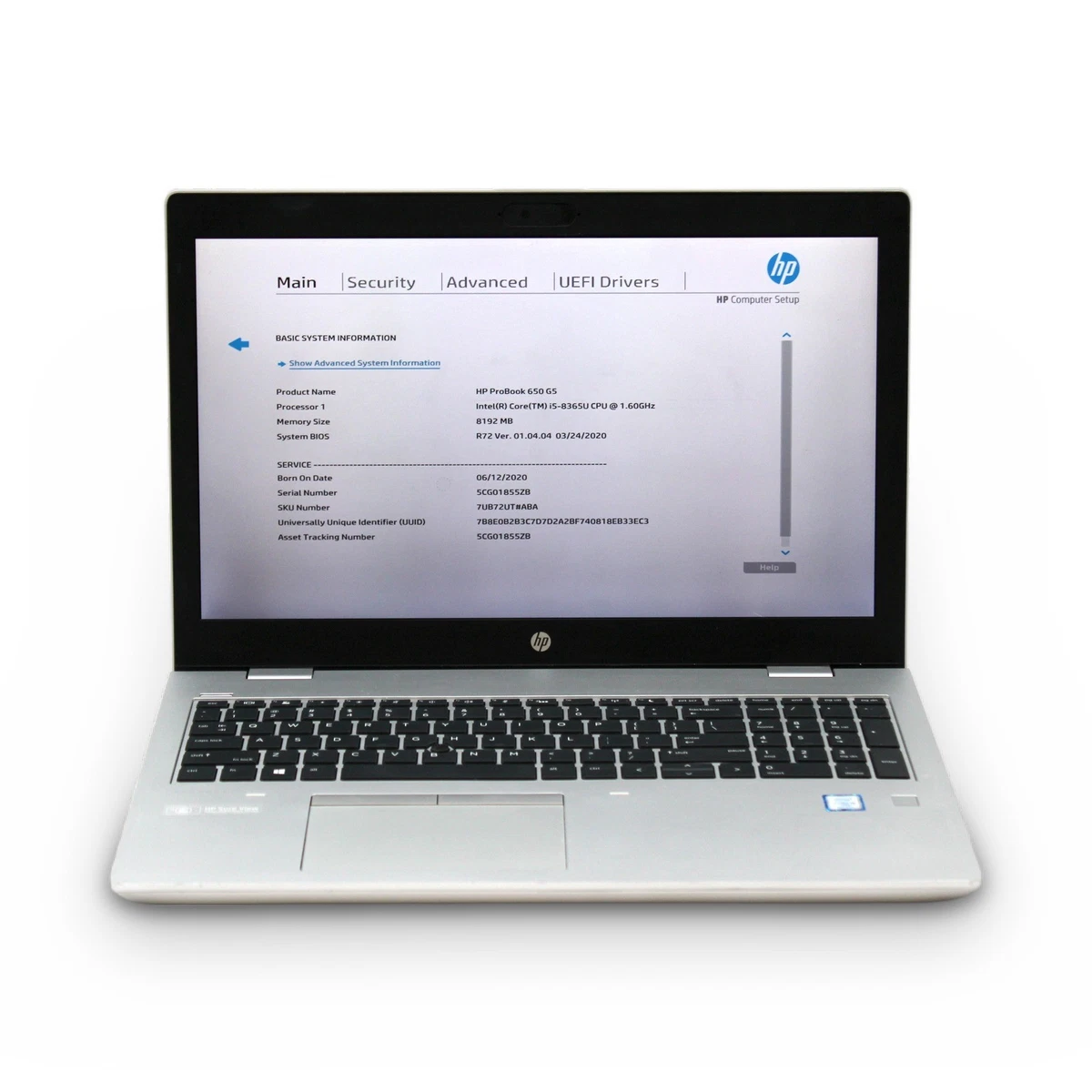 HP ProBook Intel Core i5 8th Gen. PC Laptops & Netbooks 256 GB SSD