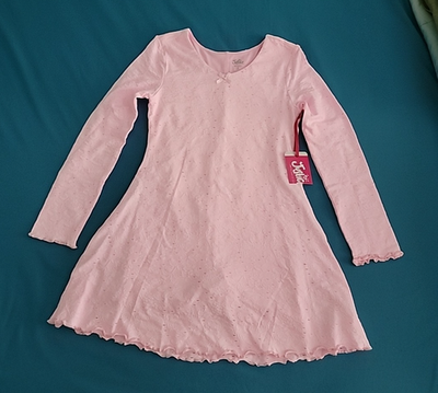 Girls Justice Eyelet Skater Dress Light Rose Pink Small (7/8) New With Tag  | eBay