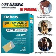 Quit Smoking Nicotine Patches, 21 Patches, 21mg Step 1 Stop Smoking Aids Patches